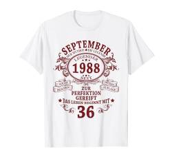 Mann Mythos Legende September 1988 36. Geburtstag Geschenk T-Shirt von Jahrgang 1988 36. Geburtstag für Männer Frauen