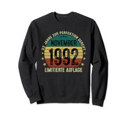 Retro 32 Jahre Mann Jahrgang November 1992 Limited Edition Sweatshirt von Jahrgang 1992 32. Geburtstag für Männer Frauen
