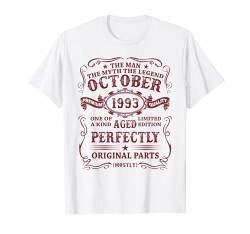 Mann Mythos Legende Oktober 1993 31 Jahre Lustig Deko Mann T-Shirt von Jahrgang 1993 31. Geburtstag für Männer Frauen