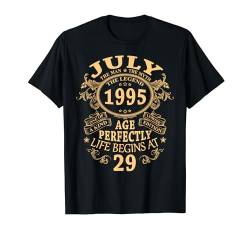 29. Geburtstag Geschenke Mann Mythos Legende Juli 1995 T-Shirt von Jahrgang 1995 29. Geburtstag für Männer Frauen