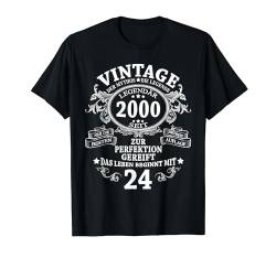 Vintage 2000 24 Jahre Mann Mythos Legende 24. Geburtstag T-Shirt von Jahrgang 2000 24. Geburtstag für Männer Frauen