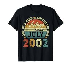 22. Geburtstag Mann Frau 22 Jahre Jahrgang Juli 2002 T-Shirt von Jahrgang 2002 22. Geburtstag für Männer Frauen
