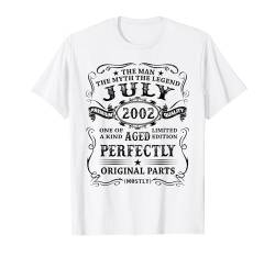 Mann Mythos Legende Juli 2002 22 Jahre Lustig Geschenk T-Shirt von Jahrgang 2002 22. Geburtstag für Männer Frauen