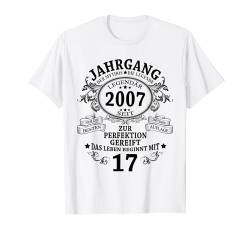 17. Geburtstag Geschenk Mann Mythos Legende Jahrgang 2007 T-Shirt von Jahrgang 2007 17. Geburtstag Junge Mädchen