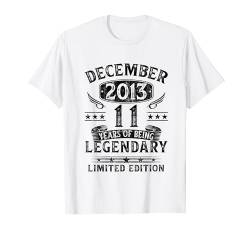 11. Geburtstag Junge 11 Jahre Jahrgang Dezember 2013 T-Shirt von Jahrgang 2013 11. Geburtstag Junge Mädchen