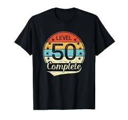 50 Jahre Geburtstag Mann Frau Geschenk Level 50 Complete T-Shirt von Jahrgang Geburtstagsgeschenke Ideen