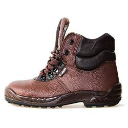 Jallatte Sicherheitsstiefel S3 LOG306 Braun Herren - HRO, wasserabweisendes Vollnarbenleder, hitzebeständige Sohle, durchtrittsicher, Zehenschutz Dank Stahlkappe (41 EU) von Jallatte