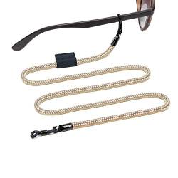 Jalouza Brillenband Beige Braun, geflochtene Brillenkordel als elegantes Accessoire für Sonnenbrille, Lesebrille, Brille, Glass Strap von Jalouza