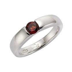 Jamelli Damen Ring 925/- Sterling Silber Glänzend Granat Silbergrau 273271084J von Jamelli