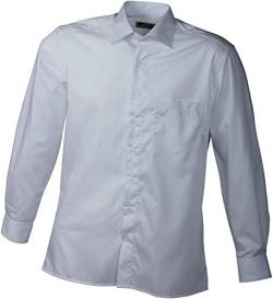 Business Twill Hemd - Farbe: White - Größe: 3XL von James & Nicholson