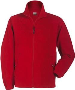 Fleece Jacke - Farbe: Red - Größe: L von James & Nicholson