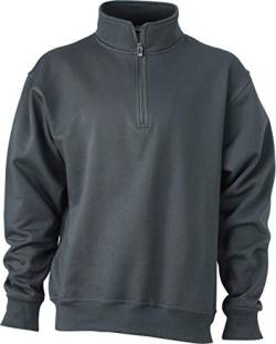 Half Zip Sweater - Farbe: Carbon - Größe: 3XL von James & Nicholson
