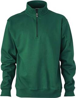 Half Zip Sweater - Farbe: Dark Green - Größe: XL von James & Nicholson