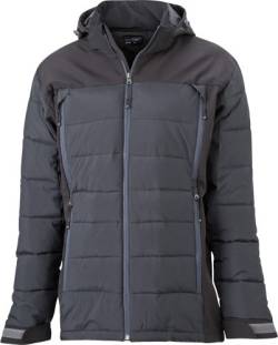 J&N - Damen Outdoor Hybrid-Jacke (JN1049), Schwarz, Gr. L von James & Nicholson