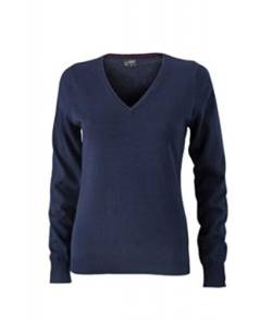 JAMES & NICHOLSON Klassischer Baumwoll-Pullover (XL, navy) von James & Nicholson