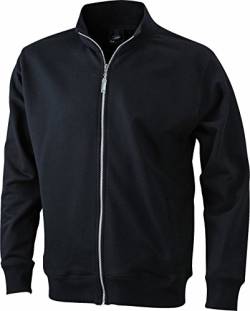 JAMES & NICHOLSON Sweat-Jacke aus formbeständiger Sweat-Qualität XL,Black von James & Nicholson