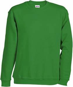 JN-0.40 James+Nicholson Herren Sweatshirt (auch in Übergrößen - bis Größe 5XL), Lime Green , Gr. L L,Lime Green von James & Nicholson