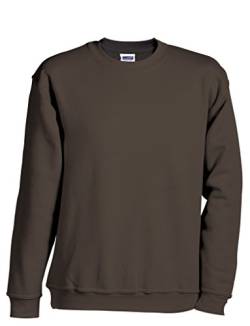 JN040 Round Sweat Heavy Sweatshirt Rundhals Pullover Übergröße, Farbe:BROWN;Größen:4XL von James & Nicholson