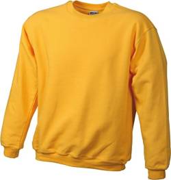 JN040 Round Sweat Heavy Sweatshirt Rundhals Pullover Übergröße, Farbe:Gold Yellow;Größen:3XL von James & Nicholson