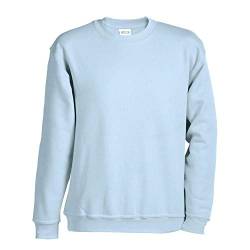 JN040 Round Sweat Heavy Sweatshirt Rundhals Pullover Übergröße, Farbe:Light Blue;Größen:3XL von James & Nicholson