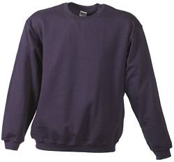 JN040 Round Sweat Heavy Sweatshirt Rundhals Pullover Übergröße, Farbe:Navy;Größen:3XL von James & Nicholson