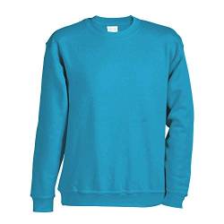 JN040 Round Sweat Heavy Sweatshirt Rundhals Pullover Übergröße, Farbe:Sky Blue;Größen:L von James & Nicholson