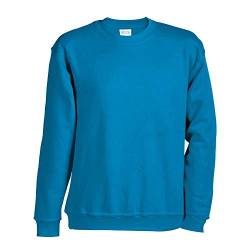 JN040 Round Sweat Heavy Sweatshirt Rundhals Pullover Übergröße, Farbe:TURQUOISE;Größen:3XL von James & Nicholson