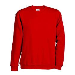 JN040 Round Sweat Heavy Sweatshirt Rundhals Pullover Übergröße, Farbe:Tomato;Größen:3XL von James & Nicholson