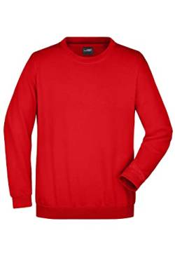 JN040 Round Sweat Heavy Sweatshirt Rundhals Pullover Übergröße, Farbe:Tomato;Größen:S von James & Nicholson