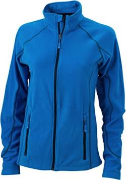 JN596 Ladies' Structure Fleece Jacket Leichte Outdoor-Fleecejacke, Größe:L;Farbe:Aqua-Navy von James & Nicholson