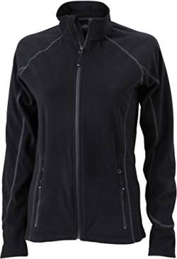 JN596 Ladies' Structure Fleece Jacket Leichte Outdoor-Fleecejacke, Größe:XXL;Farbe:Black-Carbon von James & Nicholson