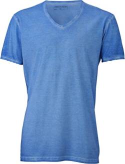 James+Nicholson Herren Trendiges T-Shirt Spray Print JN976 Horizon Blue 3XL von James & Nicholson