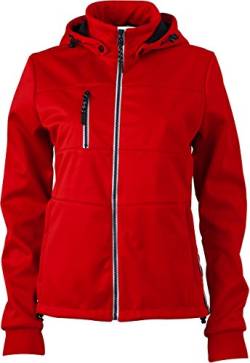 James+Nicholson Ladies Softshelljacke maritim JN1077 M,Red/Navy/White von James & Nicholson