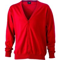 James & Nicholson Cardigan JN 661 Herren V-Neck Cardigan Leichte Strickqualität von James & Nicholson