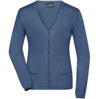 James & Nicholson Cardigan Klassische Damen Strickjacke Ladies' Cardigan JN667 mit Seide- und Kaschmir-Anteil von James & Nicholson