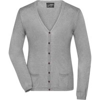 James & Nicholson Cardigan Klassische Damen Strickjacke Ladies' Cardigan JN667 mit Seide- und Kaschmir-Anteil von James & Nicholson