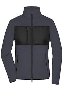 James & Nicholson Damen Fleece Jacke - Fleecejacke im Materialmix | Farbe: carbon/black | Grösse: L von James & Nicholson