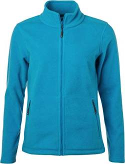 James & Nicholson - Damen Fleece Jacke mit Stehkragen im Klassischen Design (S, Turquoise) von James & Nicholson