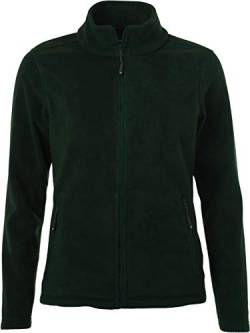 James & Nicholson - Damen Fleece Jacke mit Stehkragen im Klassischen Design (XXL, Dark-Green) von James & Nicholson