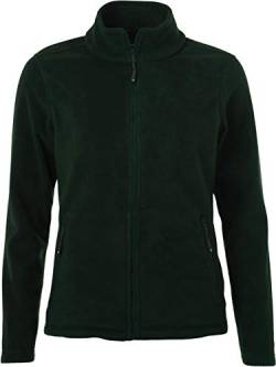 James & Nicholson - Damen Fleece Jacke mit Stehkragen im klassischen Design (L, Dark-Green) von James & Nicholson