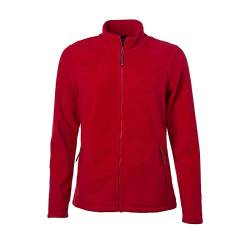 James & Nicholson - Damen Fleece Jacke mit Stehkragen im klassischen Design (L, red) von James & Nicholson