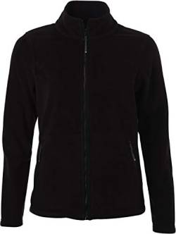 James & Nicholson - Damen Fleece Jacke mit Stehkragen im klassischen Design (XL, Black) von James & Nicholson