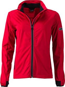 James & Nicholson - Damen Funktionelle Softshell-Jacke für Sport, Freizeit und Promotion (XXL, Light-Red/Black) von James & Nicholson