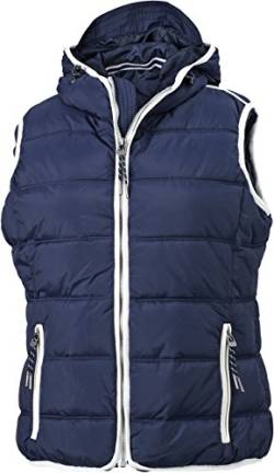 James & Nicholson Damen Jacke Weste Ladies' Maritime Vest blau (Navy/White) Medium von James & Nicholson