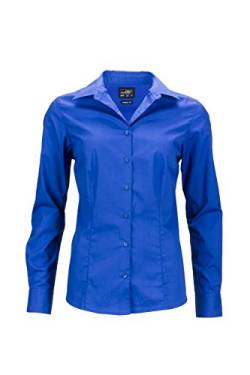 James & Nicholson Damen Ladies' Business Shirt Longsleeve Bluse, Blau (Royal), 36 (Herstellergröße: M) von James & Nicholson