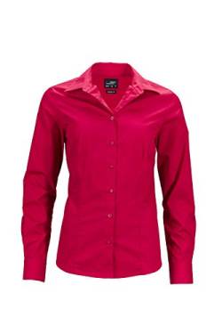 James & Nicholson Damen Ladies' Business Shirt Longsleeve Bluse, Rot (Red), 32 (Herstellergröße: XS) von James & Nicholson