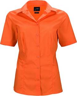 James & Nicholson Damen Ladies' Business Shirt Shortsleeve Bluse, Orange (Orange), 32 (Herstellergröße: XS) von James & Nicholson