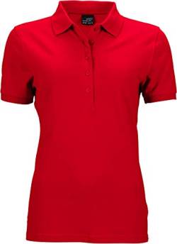 James & Nicholson Damen Ladies' Elastic Polo Piqué Poloshirt, Rot (Red), 40 (Herstellergröße: XL) von James & Nicholson