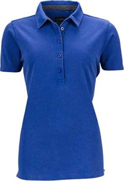 James & Nicholson Damen Ladies' Polo Poloshirt, Blau (Royal/Navy-White), 40 (Herstellergröße: XL) von James & Nicholson