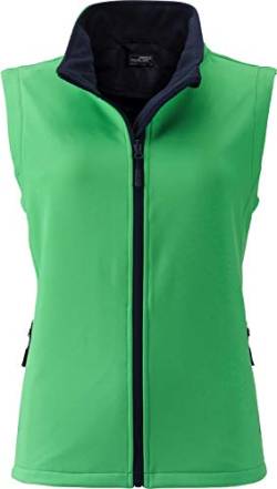 James & Nicholson Damen Ladies' Promo Softshell Vest Outdoor Weste, Grün (Green/Navy), 42 (Herstellergröße: XXL) von James & Nicholson